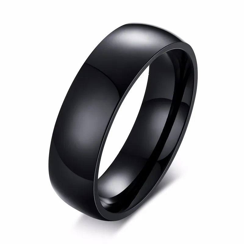 Gold Stainless Steel Wedding & Engagement Ring – Unisex