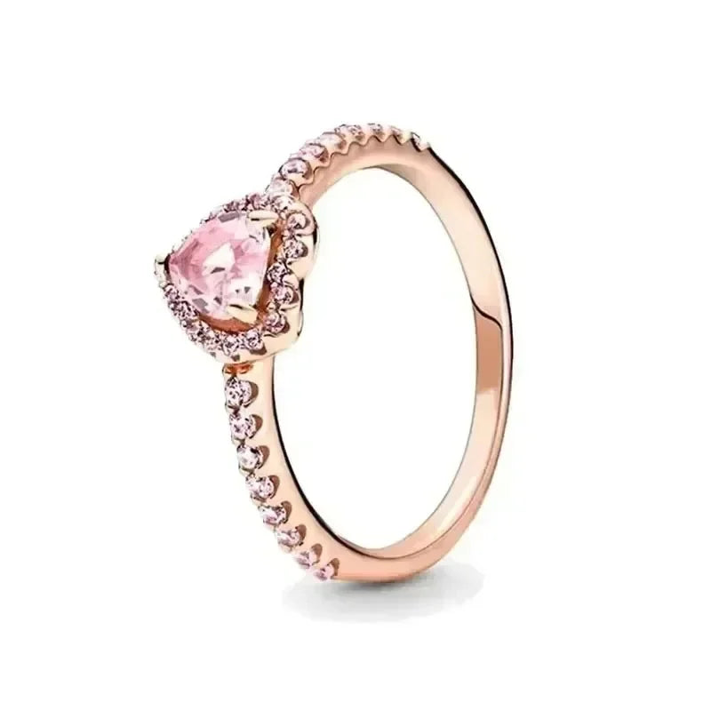 925 Sterling Silver Heart Crown Ring – Women’s Jewelry