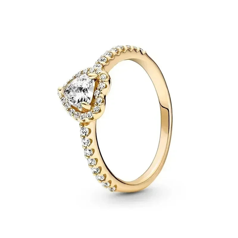 925 Sterling Silver Heart Crown Ring – Women’s Jewelry