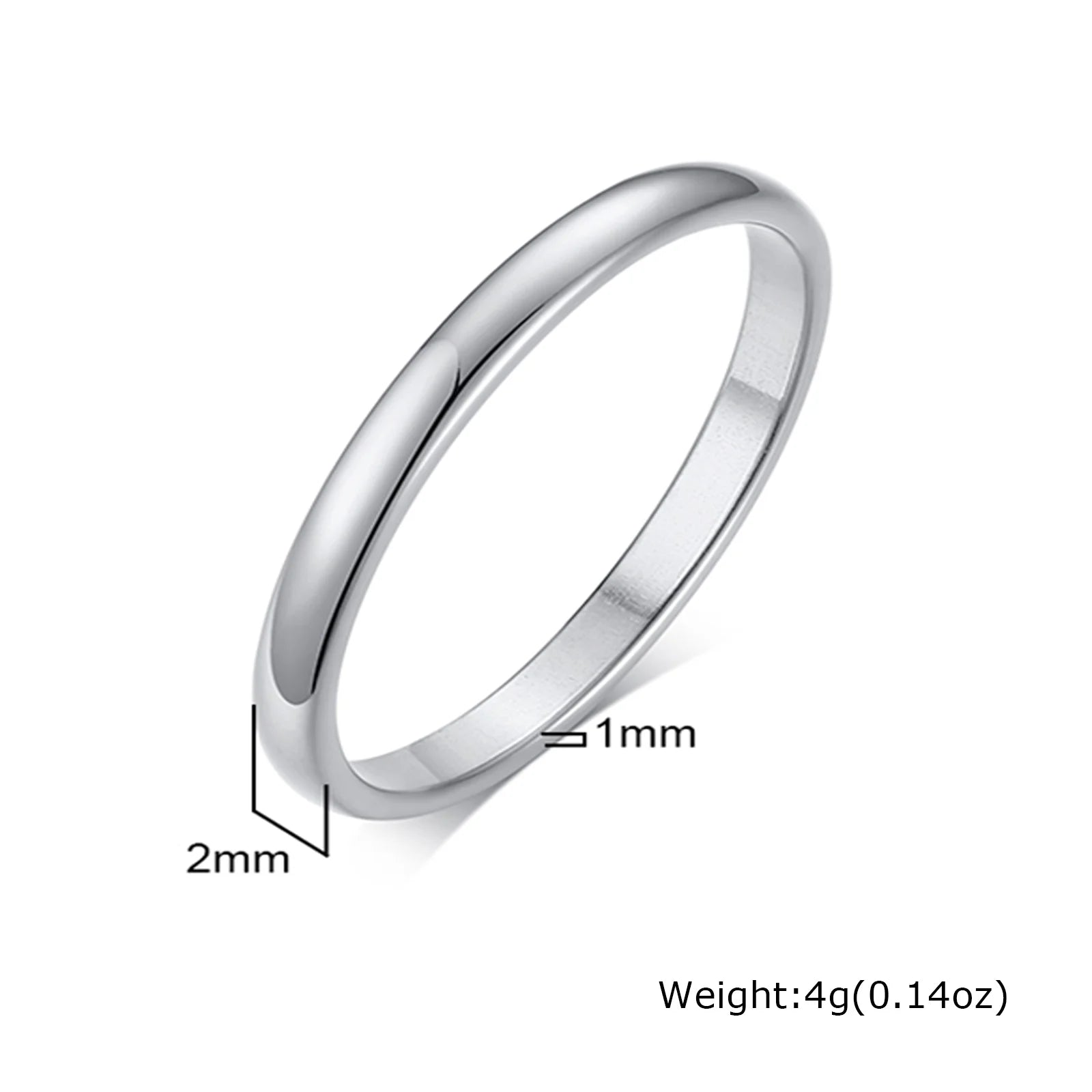 Gold Stainless Steel Wedding & Engagement Ring – Unisex