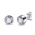 G23 Titanium Tiny Stud Earrings – Opal & CZ
