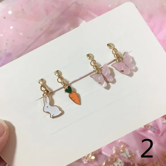 Adorable Cat & Butterfly Earrings Set for Girls
