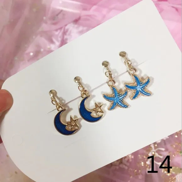 Adorable Cat & Butterfly Earrings Set for Girls