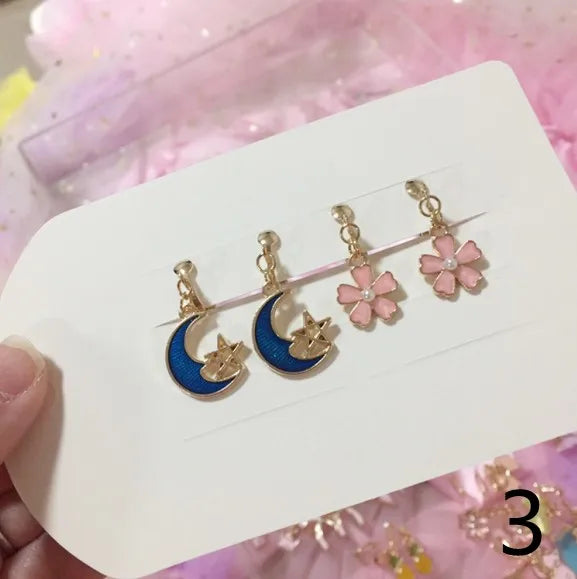 Adorable Cat & Butterfly Earrings Set for Girls