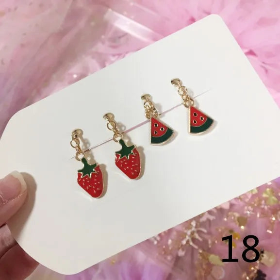 Adorable Cat & Butterfly Earrings Set for Girls