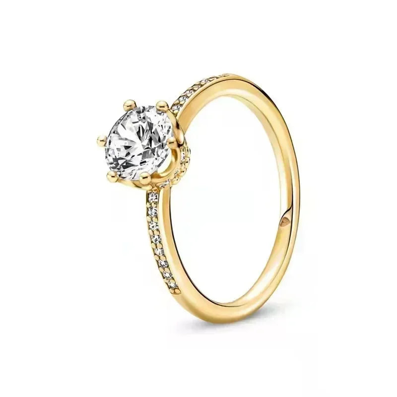 925 Sterling Silver Heart Crown Ring – Women’s Jewelry