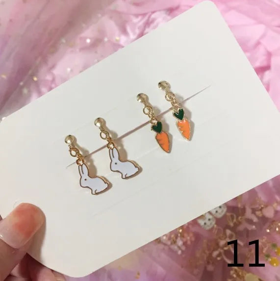 Adorable Cat & Butterfly Earrings Set for Girls