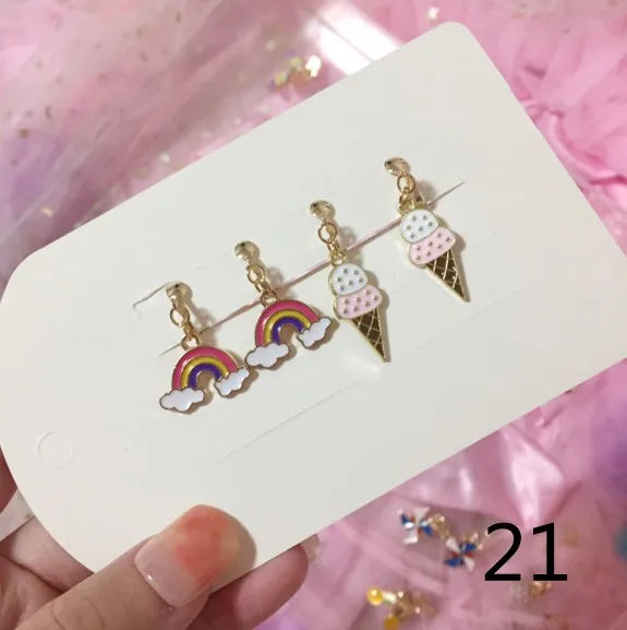 Adorable Cat & Butterfly Earrings Set for Girls