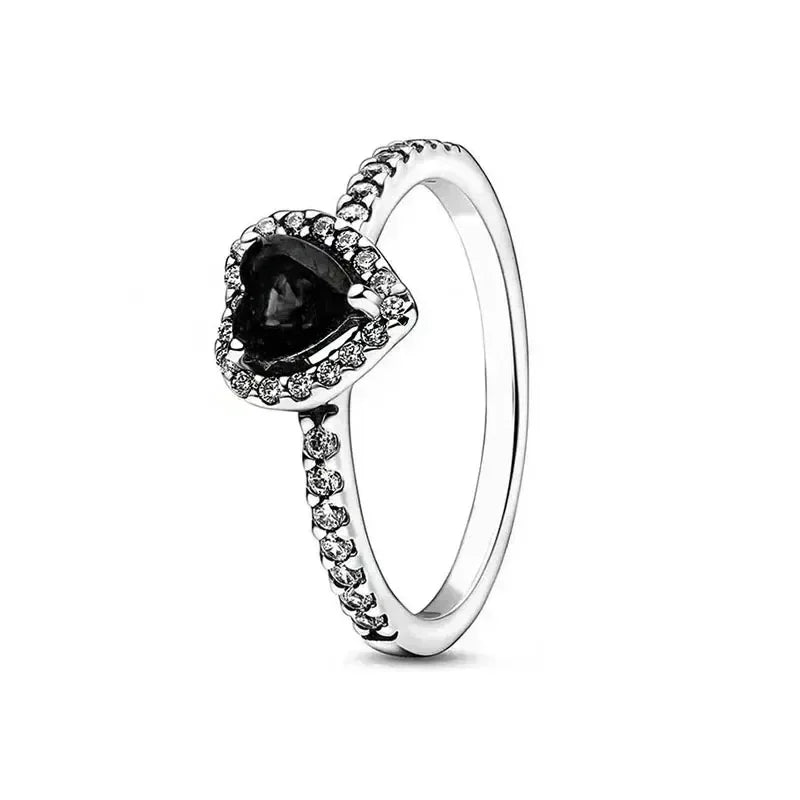 925 Sterling Silver Heart Crown Ring – Women’s Jewelry