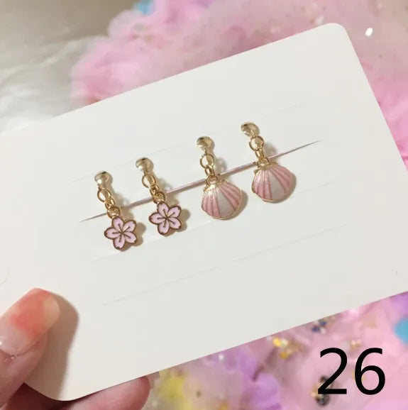 Adorable Cat & Butterfly Earrings Set for Girls