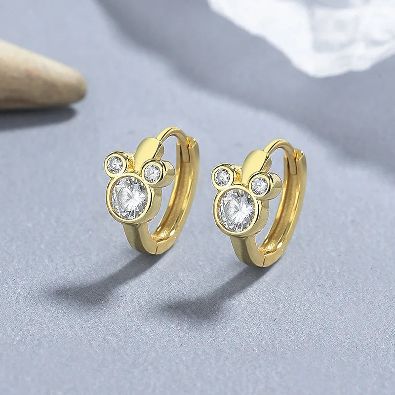 Mickey Silver Hoop Earrings – Cute 925 Sterling Silver Jewelry