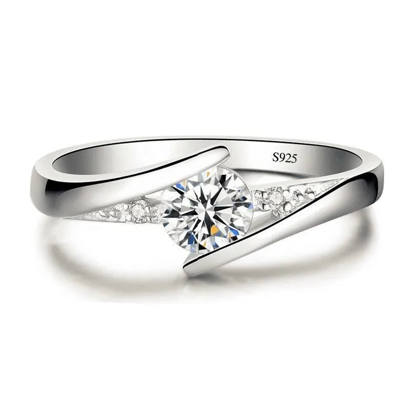 Vintage Yellow Gold Zircon Engagement Ring – Women’s Jewelry