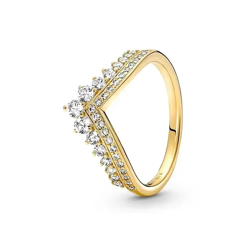925 Sterling Silver Heart Crown Ring – Women’s Jewelry