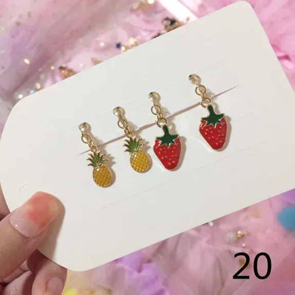 Adorable Cat & Butterfly Earrings Set for Girls
