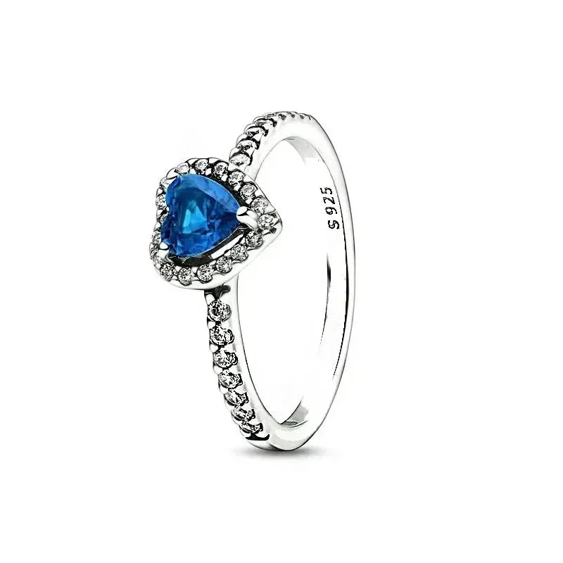 925 Sterling Silver Heart Crown Ring – Women’s Jewelry